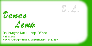 denes lemp business card
